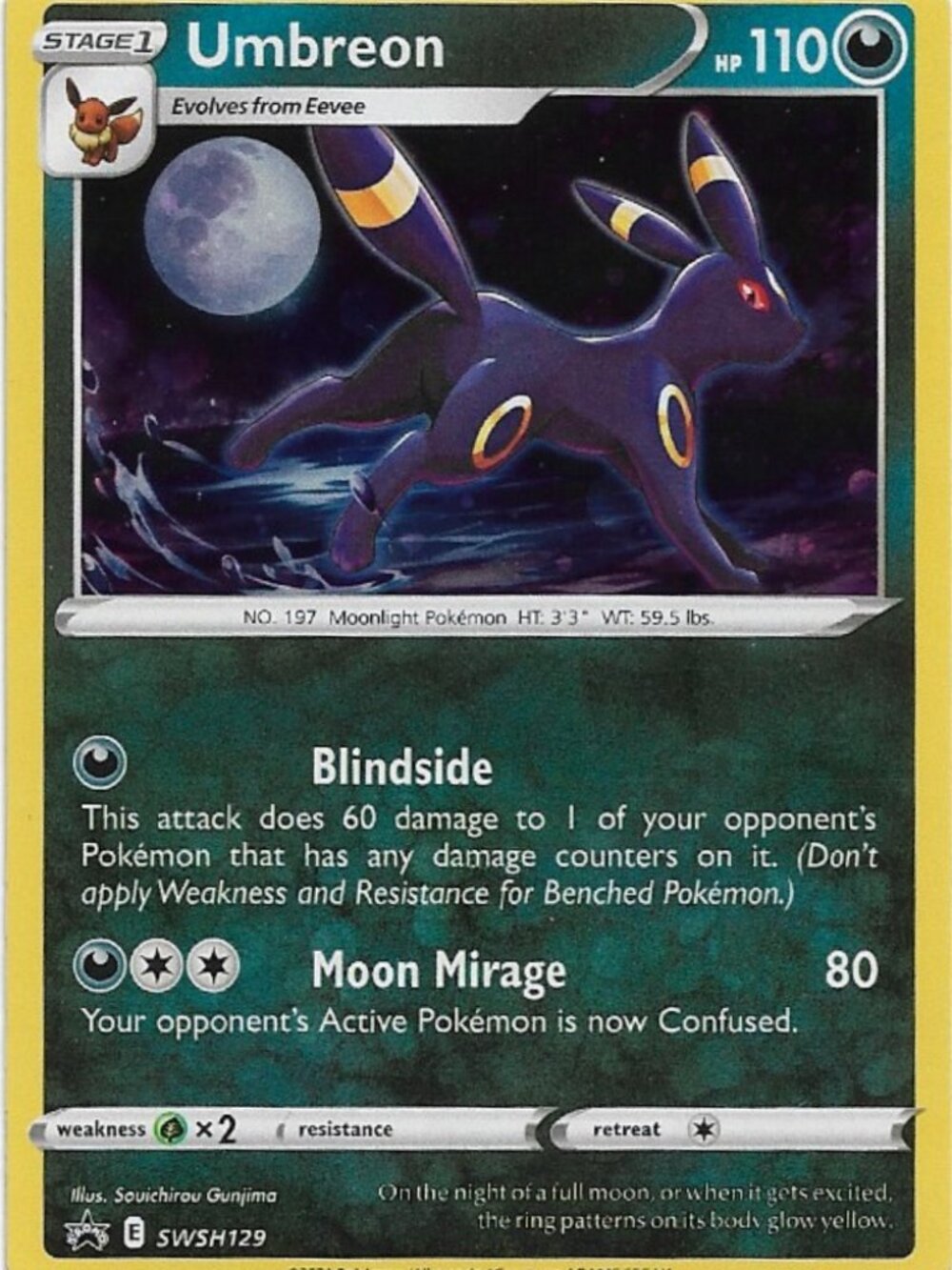 Pokemon Umbreon SWSH129 SWSH Black Star Promo NM